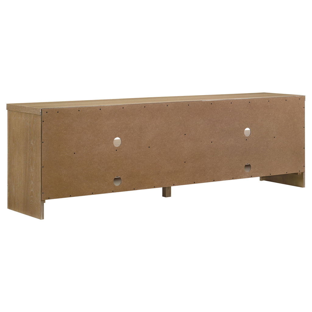 Brenham 79-inch 4-door TV Stand Media Console Washed Oak