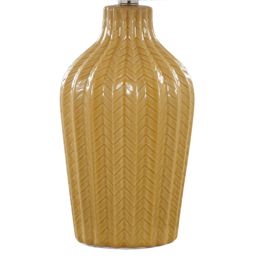 Contemporary Table Lamp Set of 2 with Chevron Pattern - Multiple Colors