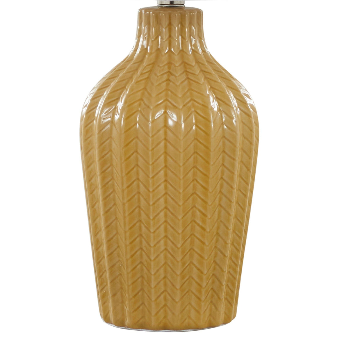 Contemporary Table Lamp Set of 2 with Chevron Pattern - Multiple Colors