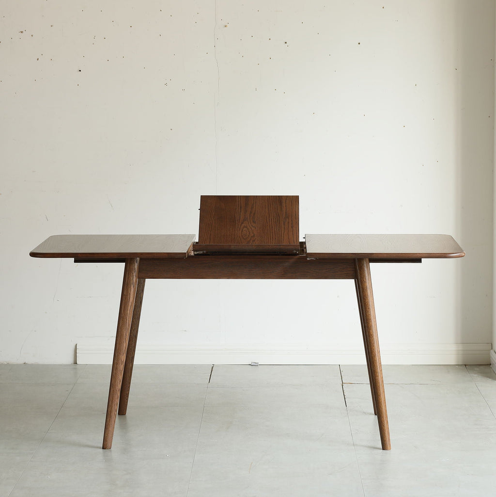 Telescopic Wood Dining Table with Extendable Top - Multiple Colors