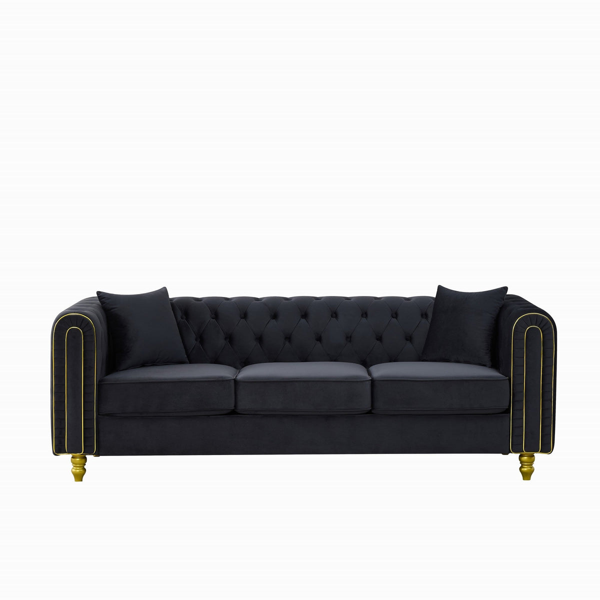 Modern Velvet Loveseat Sofa with Button Tufting