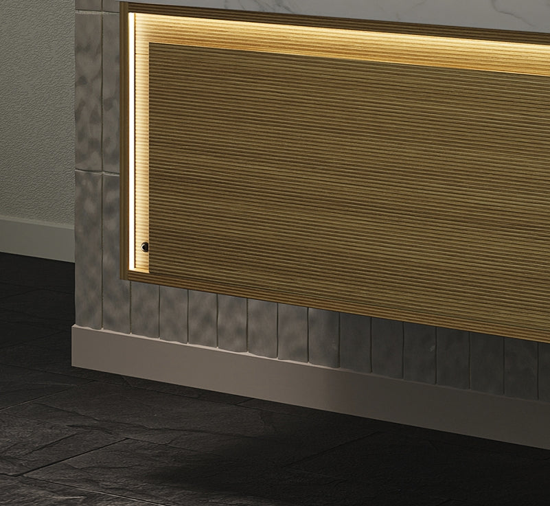 Nyah 36'' Wall-Mounted Bathroom Cabinet with Soft-Close Drawer - Light Woodgrain