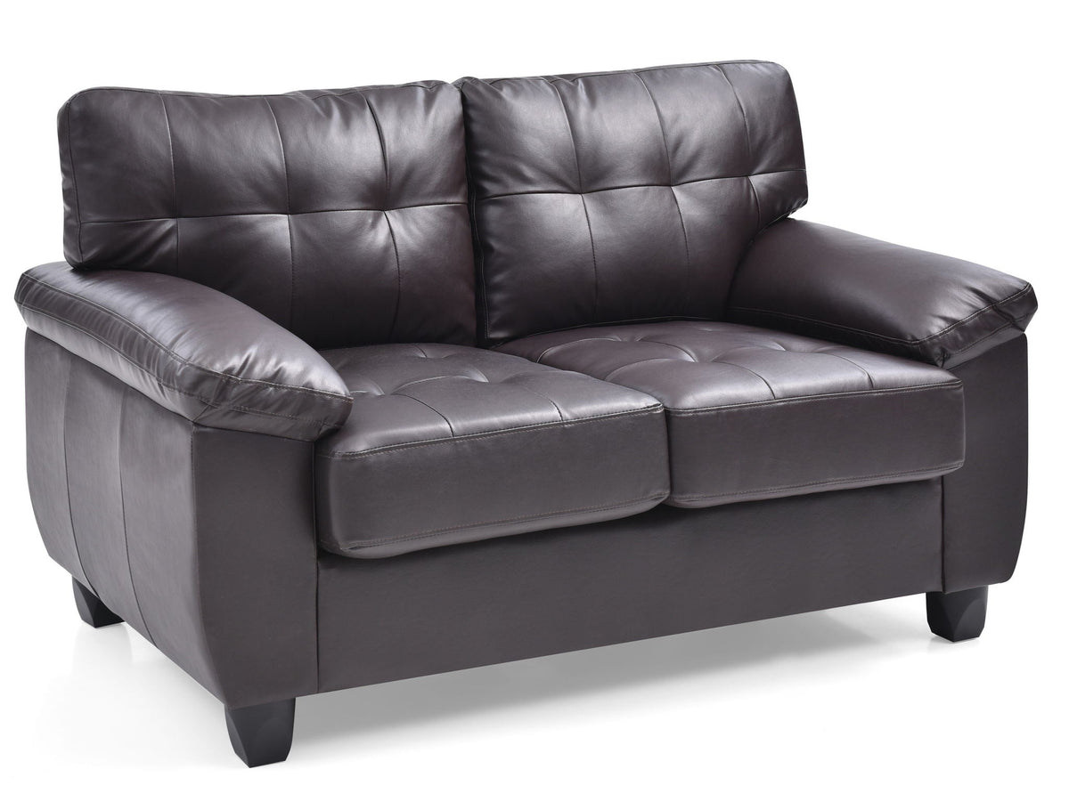 Gallant Loveseat with Hardwood Frame and Pocketed Coil Cushions - Dark Brown or White