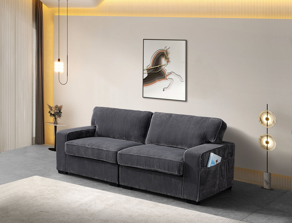 Exceptional Comfort Loveseat with Adjustable Headrests - Beige or Dark Gray