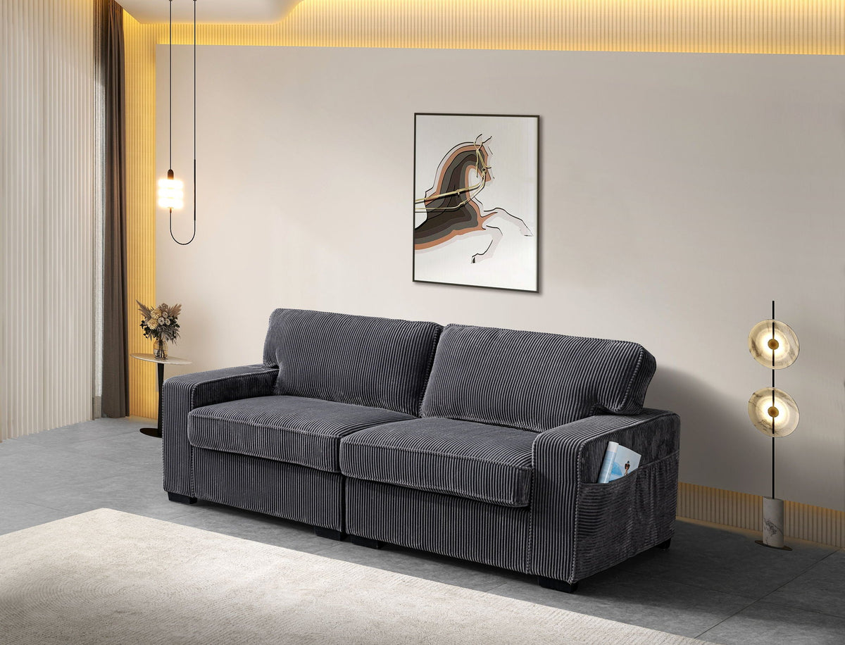 Exceptional Comfort Loveseat with Adjustable Headrests - Beige or Dark Gray