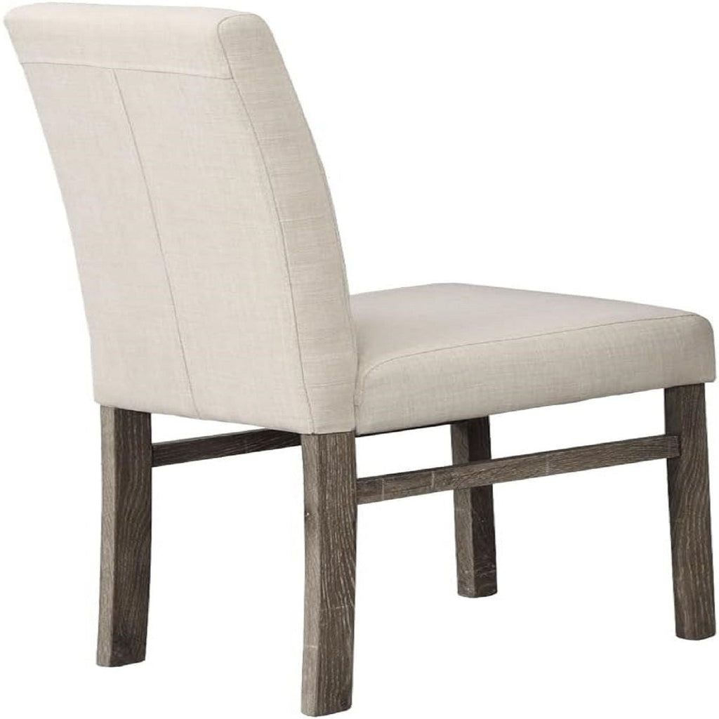 Transitional Upholstered Dining Chair Set with Engineered Wood Frame - Dark Gray or Beige