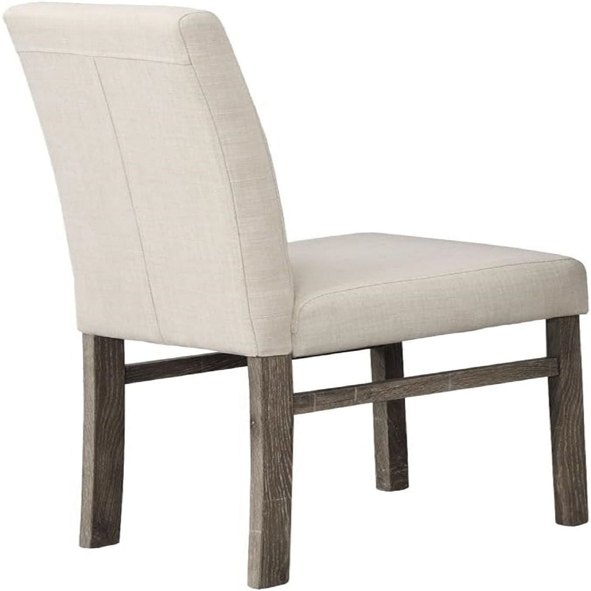 Transitional Upholstered Dining Chair Set with Engineered Wood Frame - Dark Gray or Beige