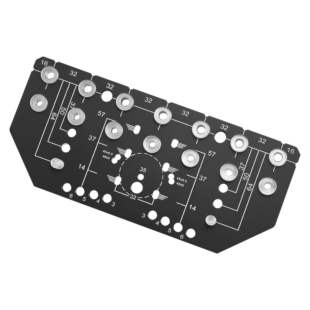 Aluminum Alloy Shelf Pin and Hinge Jig Two-in-One Cabinet Drilling Tool