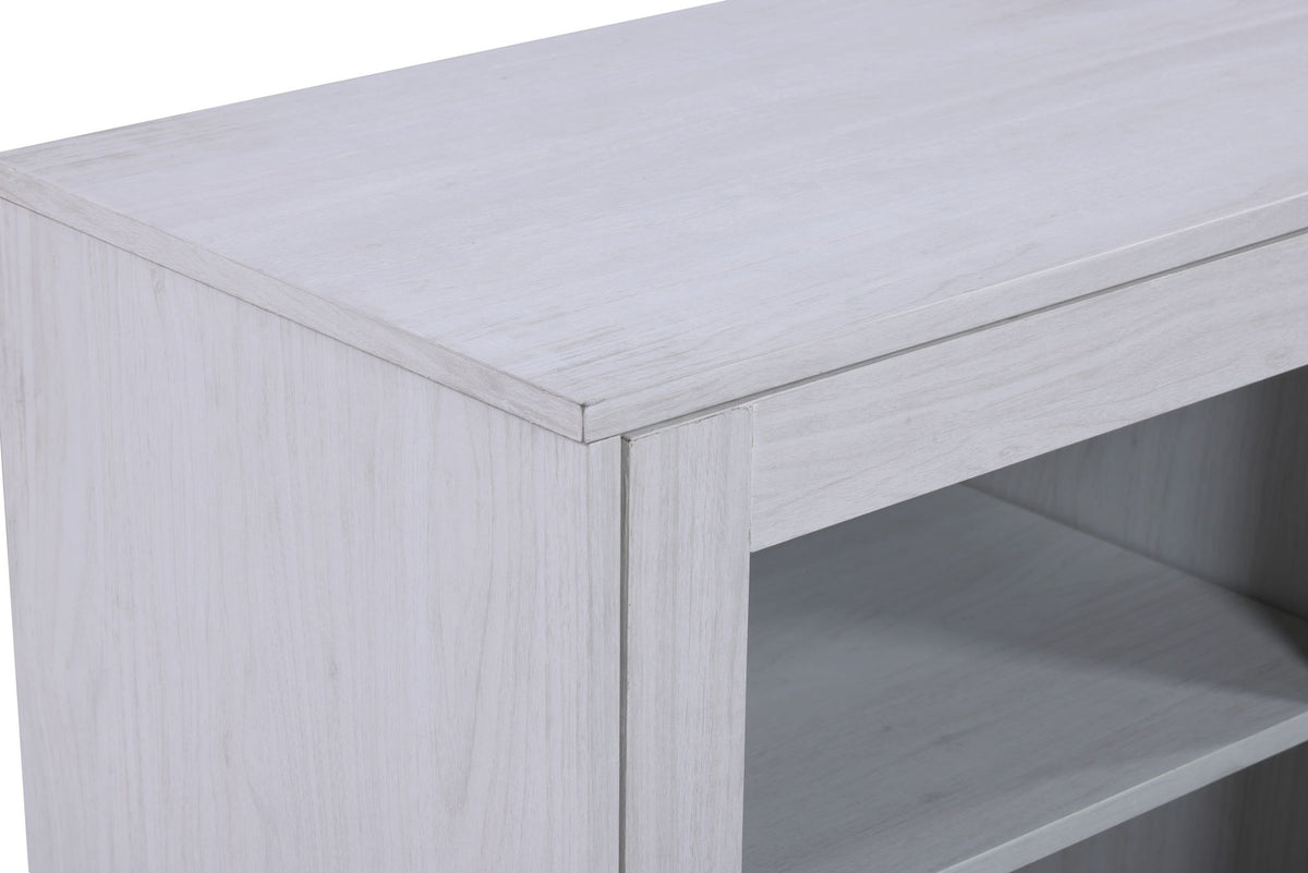 White Walnut Fireplace TV Stand Console with Integrated Heater - 70 Inch