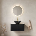 DINA 30" Bathroom Vanity & Sink with Floating Curved Edges - Multiple Colors