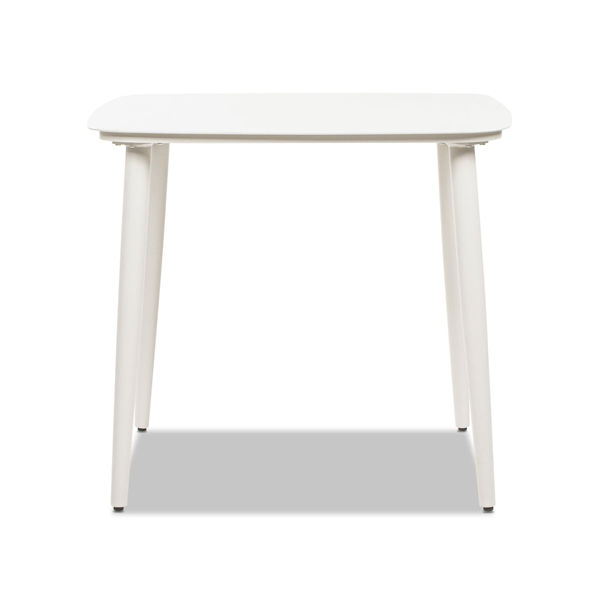 Santorini 33.5" Square Outdoor Patio Table with Durable Aluminum Frame - White
