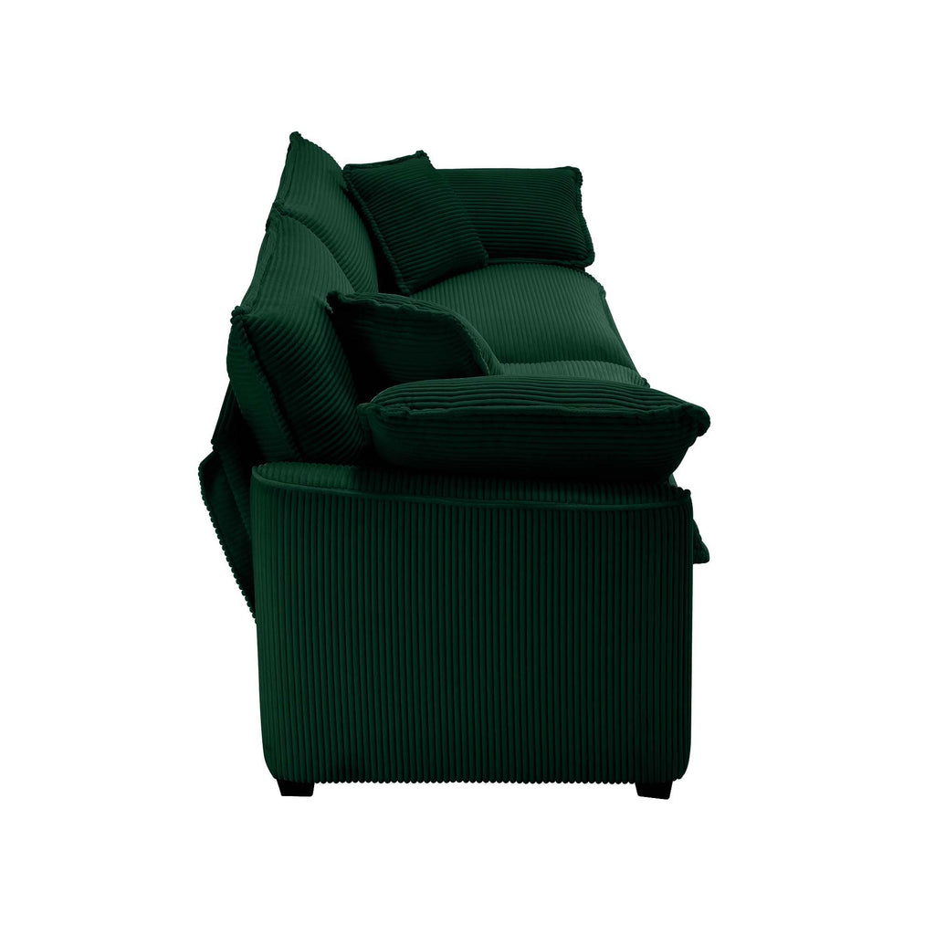 Modern Upholstered Deep Seating Loveseat with 4 Pillows - Multiple Colors