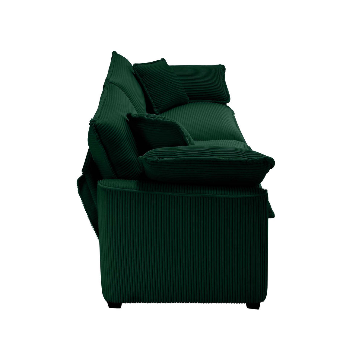 Modern Upholstered Deep Seating Loveseat with 4 Pillows - Multiple Colors