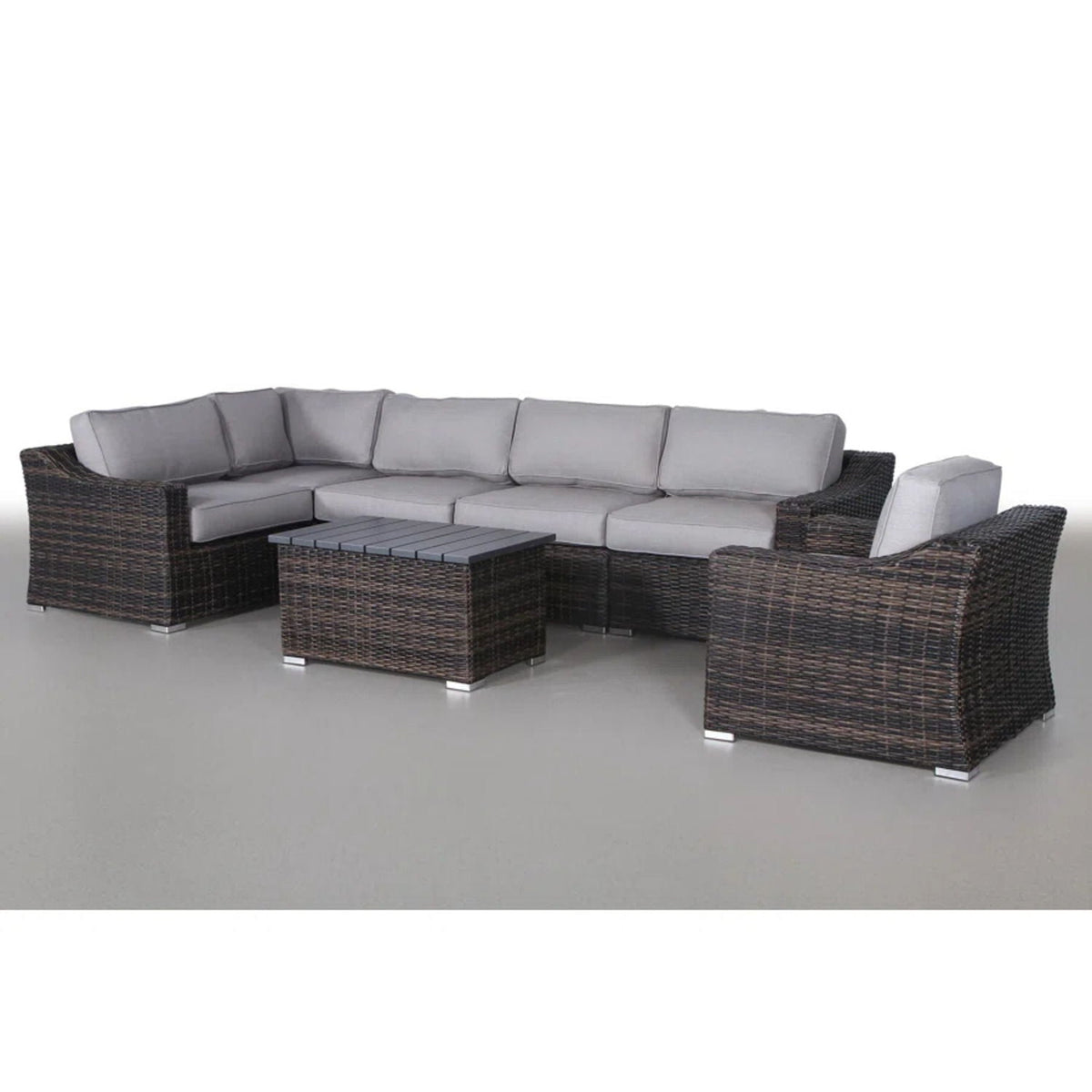 Stylish Sofa Seating Group With Cushions - Multiple Set Options, Dark Gray, Gray, or Dark Brown