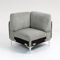 Modular Sectional Sofa Corner Seat with Versatile Configuration - Gray or Beige