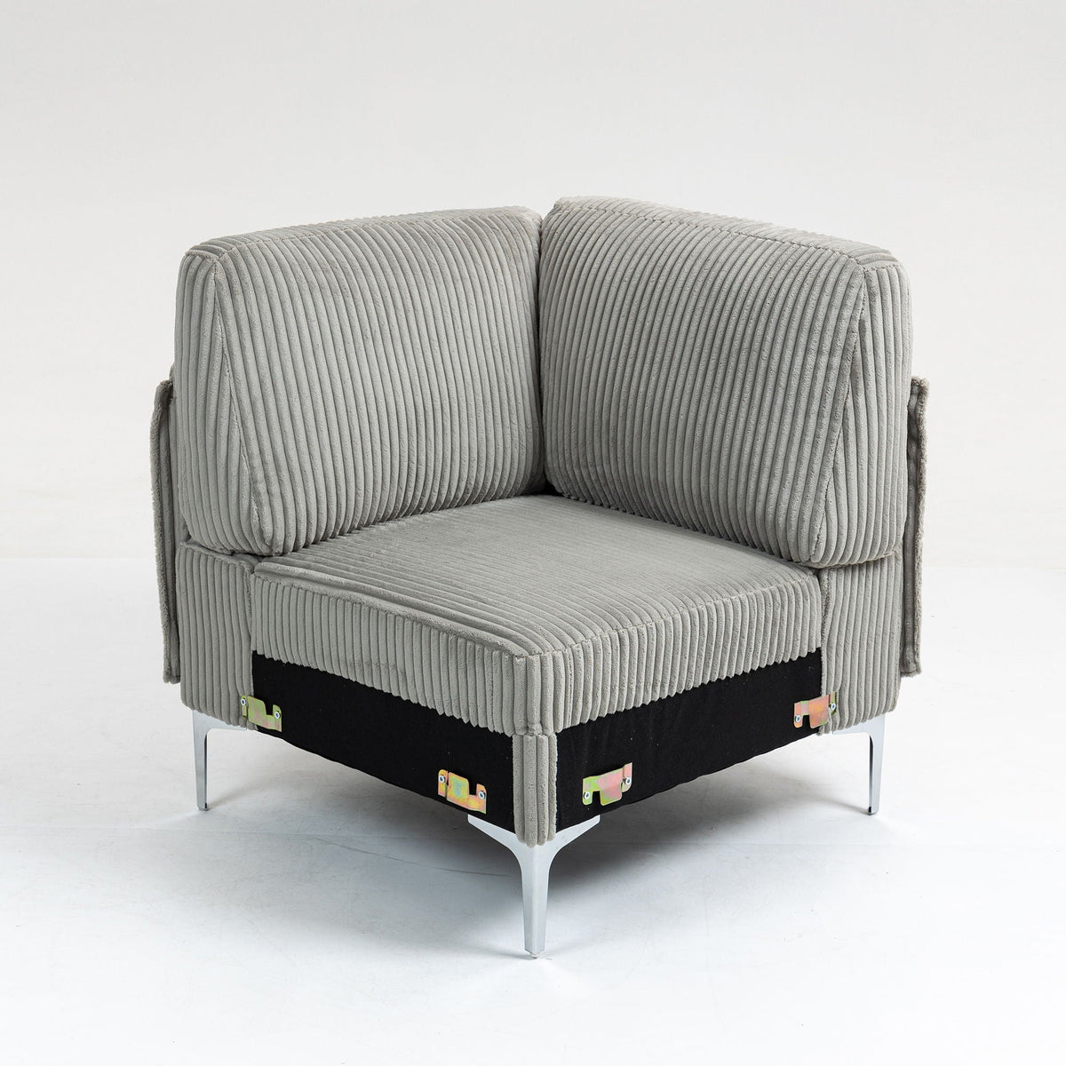 Modular Sectional Sofa Corner Seat with Versatile Configuration - Gray or Beige