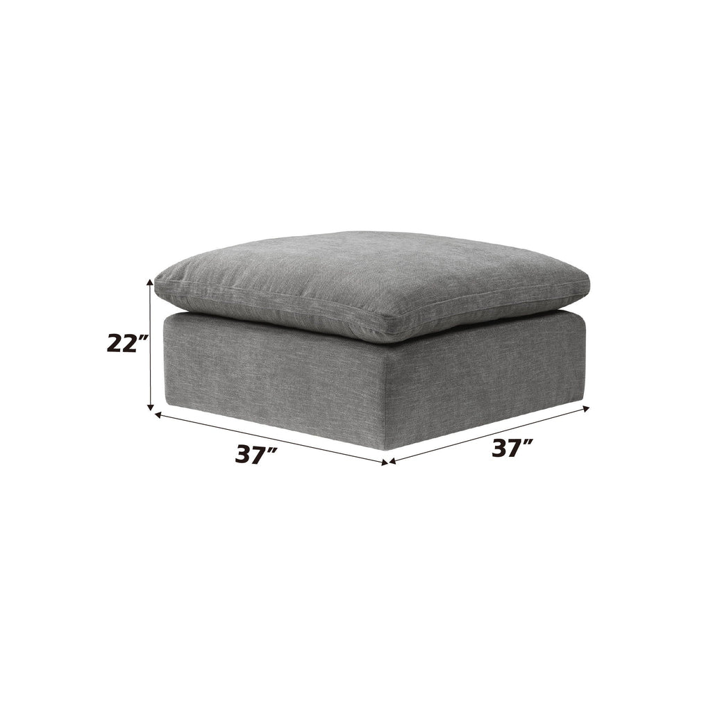 Naveen Modular Sectional With Ottoman - Modular Sofa Set with Ottoman - Beige or Dark Gray