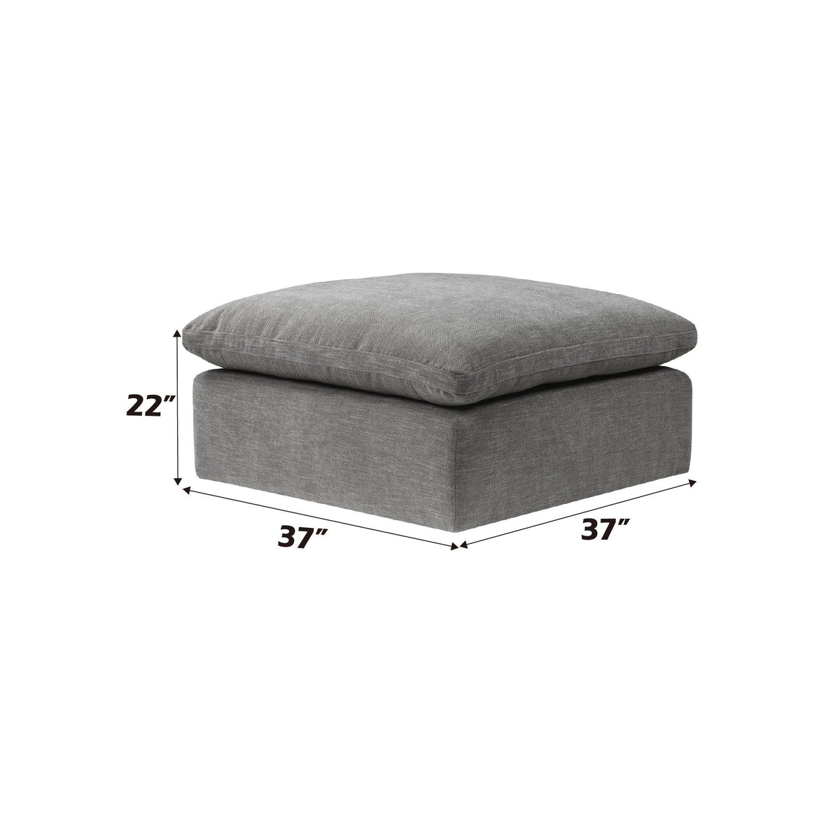 Naveen Modular Sectional With Ottoman - Modular Sofa Set with Ottoman - Beige or Dark Gray