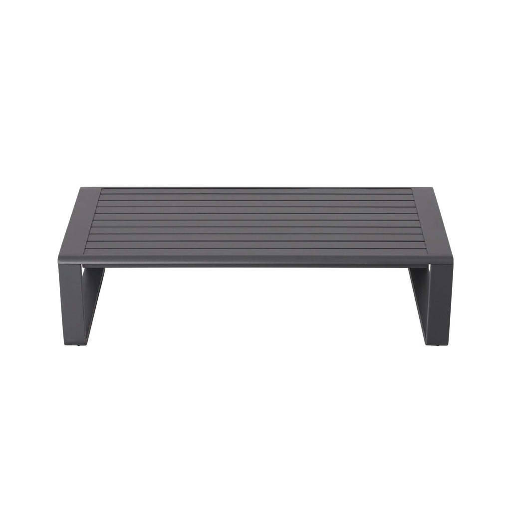 Outdoor Sofa Set with Rectangular Coffee Table - Aluminum Frame - Gray or Beige