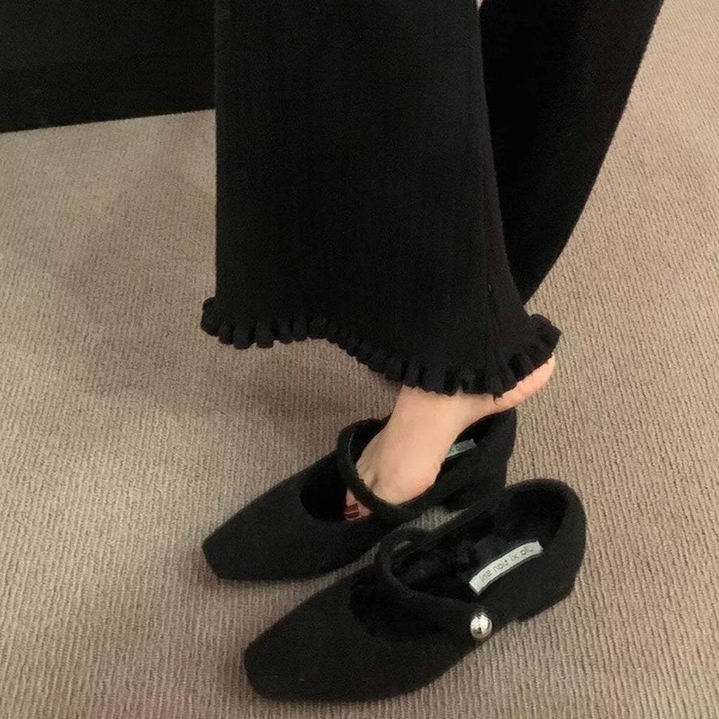 Elegant Block Heel Mary Jane Loafers
