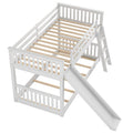 Bunk Bed with Convertible Slide and Ladder - White or Dark Gray