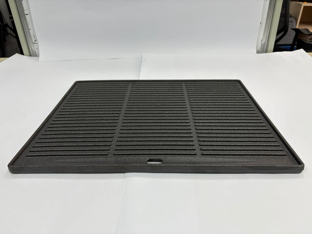 Square Cast Iron Griddle Pan with Reversible Grill - Black