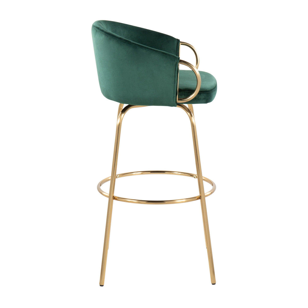 Claire Contemporary Fixed Height Bar Stool Set with Round Footrest - Multiple Colors