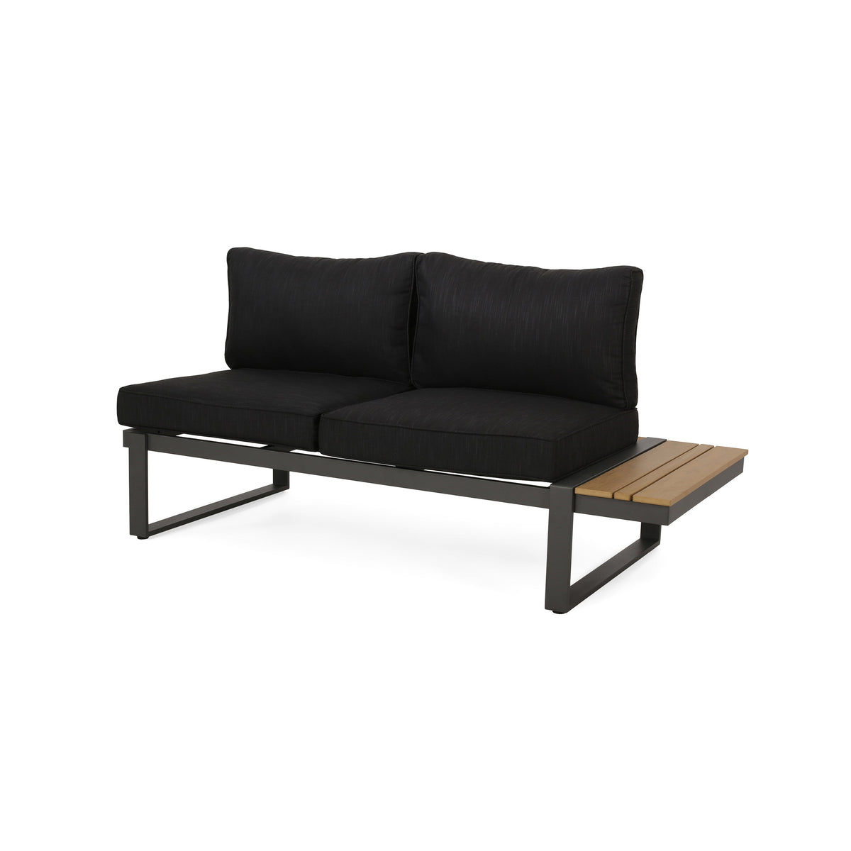 Sterling Right Arm Sofa Seater with Weather-Resistant Cushions - Grey