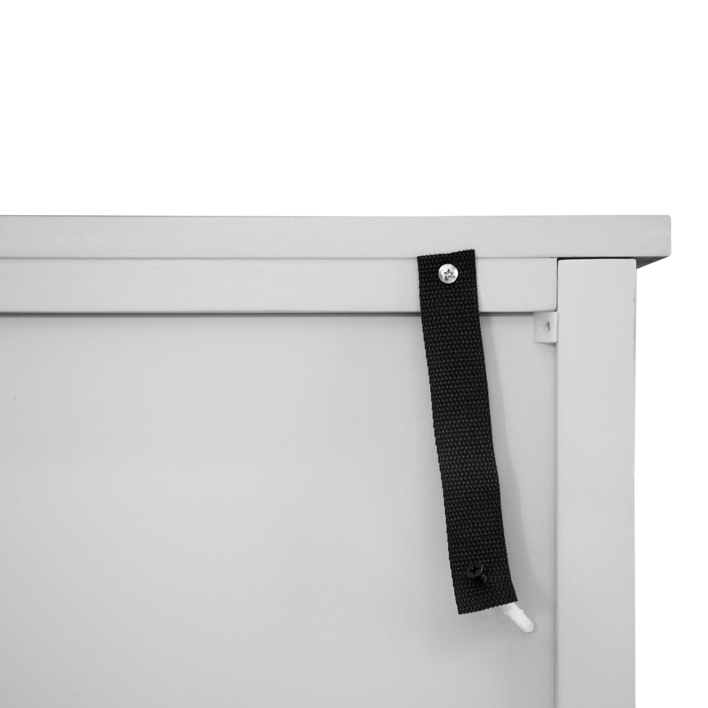 Light Gray 2 Door Cabinet with Adjustable Shelf - Bedroom Storage