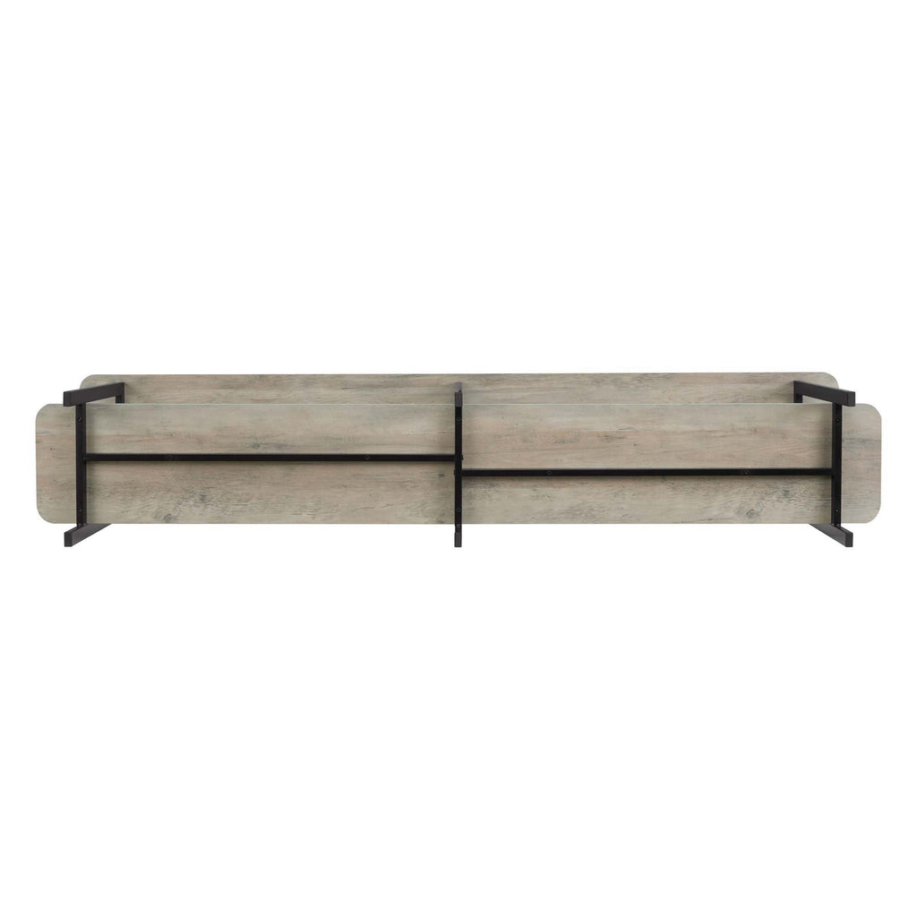 Celine 2 Shelf Console Table with Durable Construction - Gray, White, Black