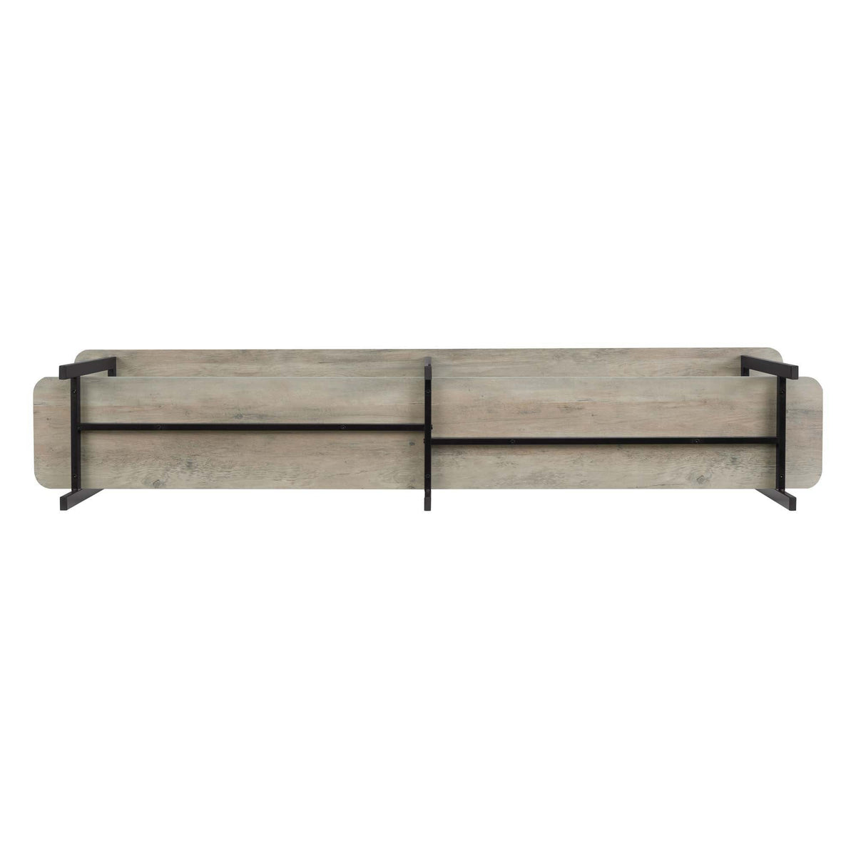 Celine 2 Shelf Console Table with Durable Construction - Gray, White, Black