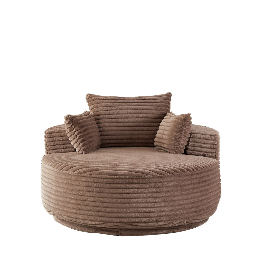 Swivel Sleeper Chair with Supportive Pillow and 360° Base - Multiple Colors