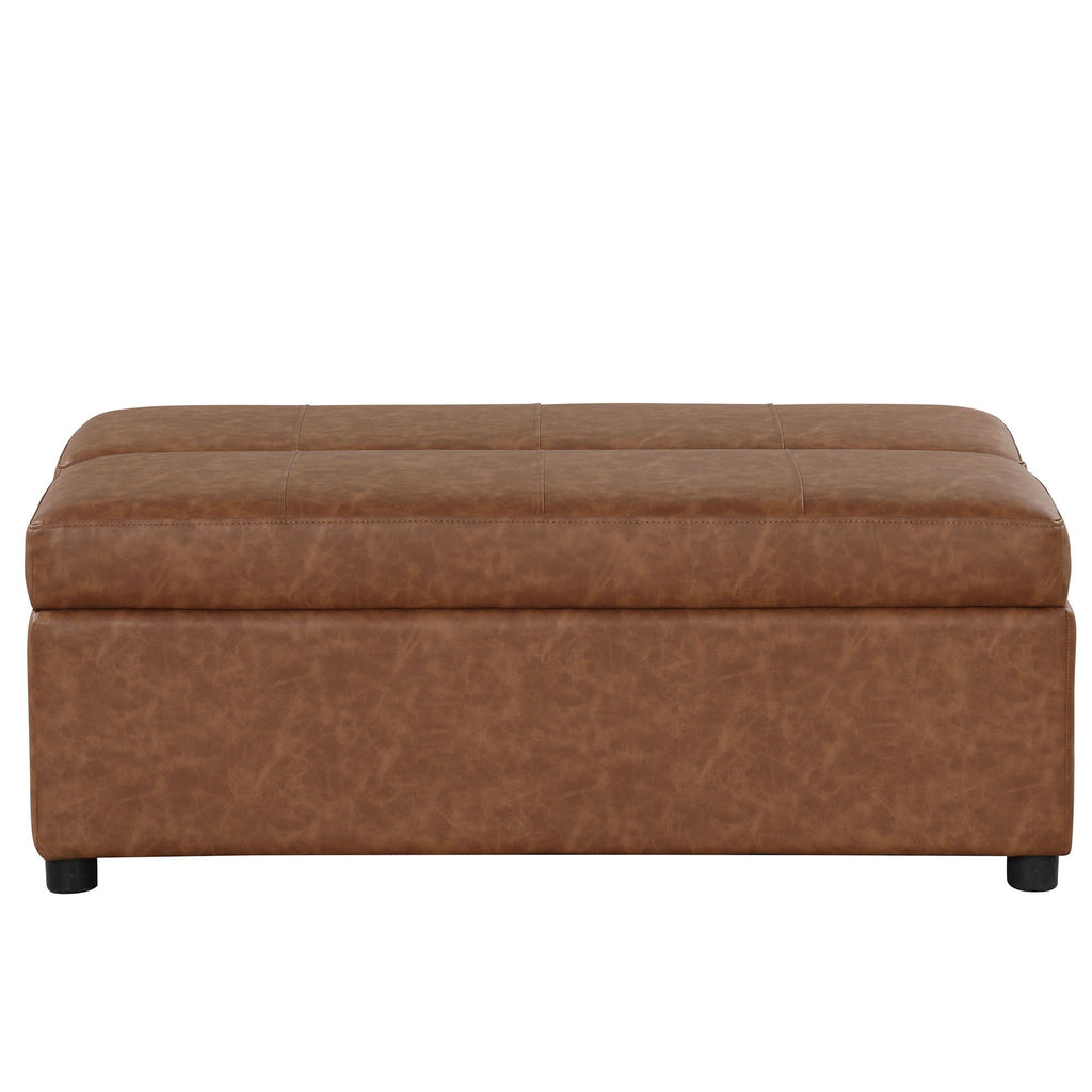 Twin Size Folding Ottoman Sleeper Bed with Mattress - Light Brown, Black, Dark Gray, White