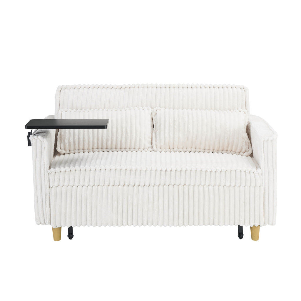 Pull Out Sofa With Movable Tabletop and USB Ports - Multiple Colors