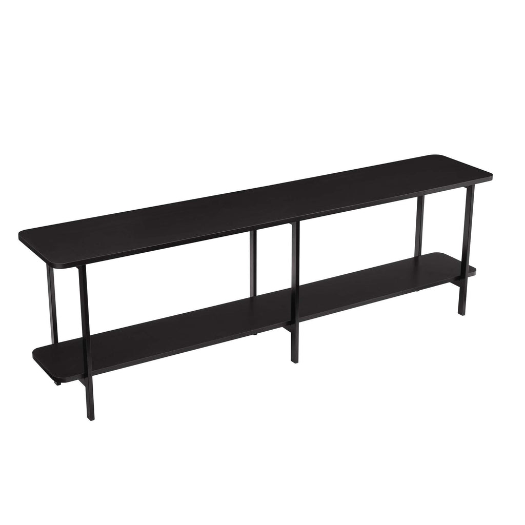 Celine 2 Shelf Console Table with Durable Construction - Gray, White, Black