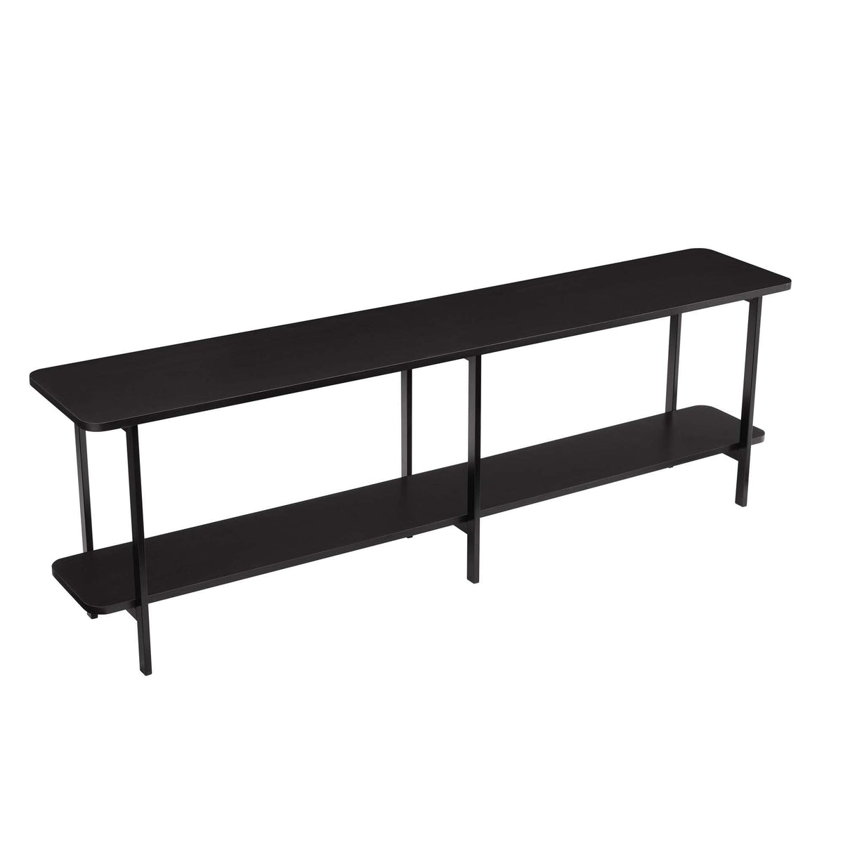 Celine 2 Shelf Console Table with Durable Construction - Gray, White, Black