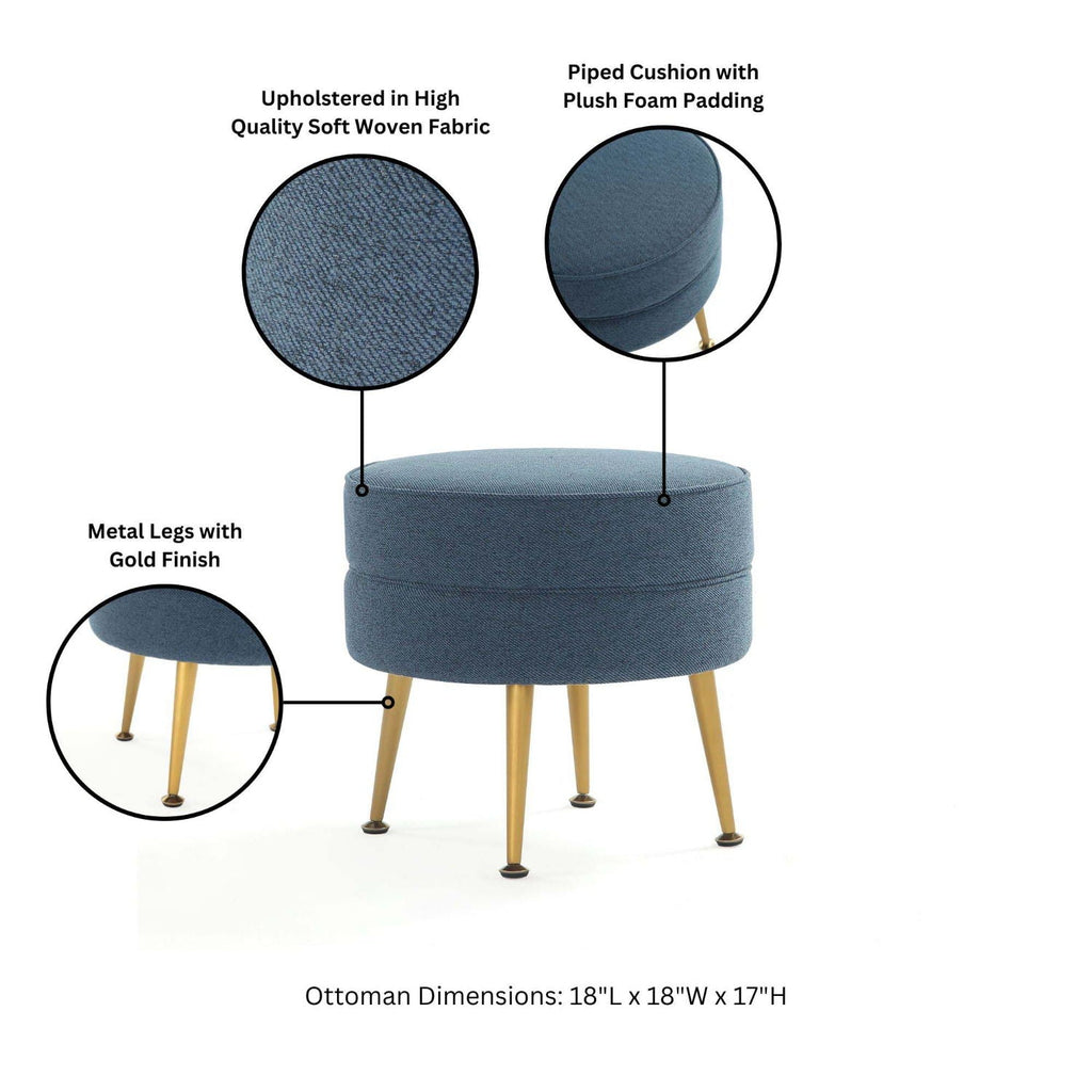 Bailey Upholstered Accent Ottoman