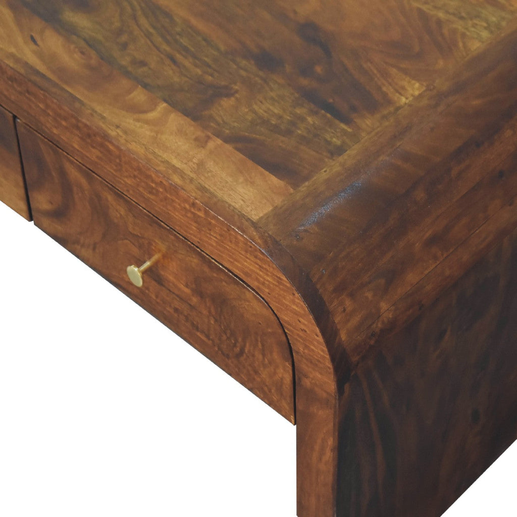 Solid Wood Darcy Coffee Table with 2 Drawers - Chestnut
