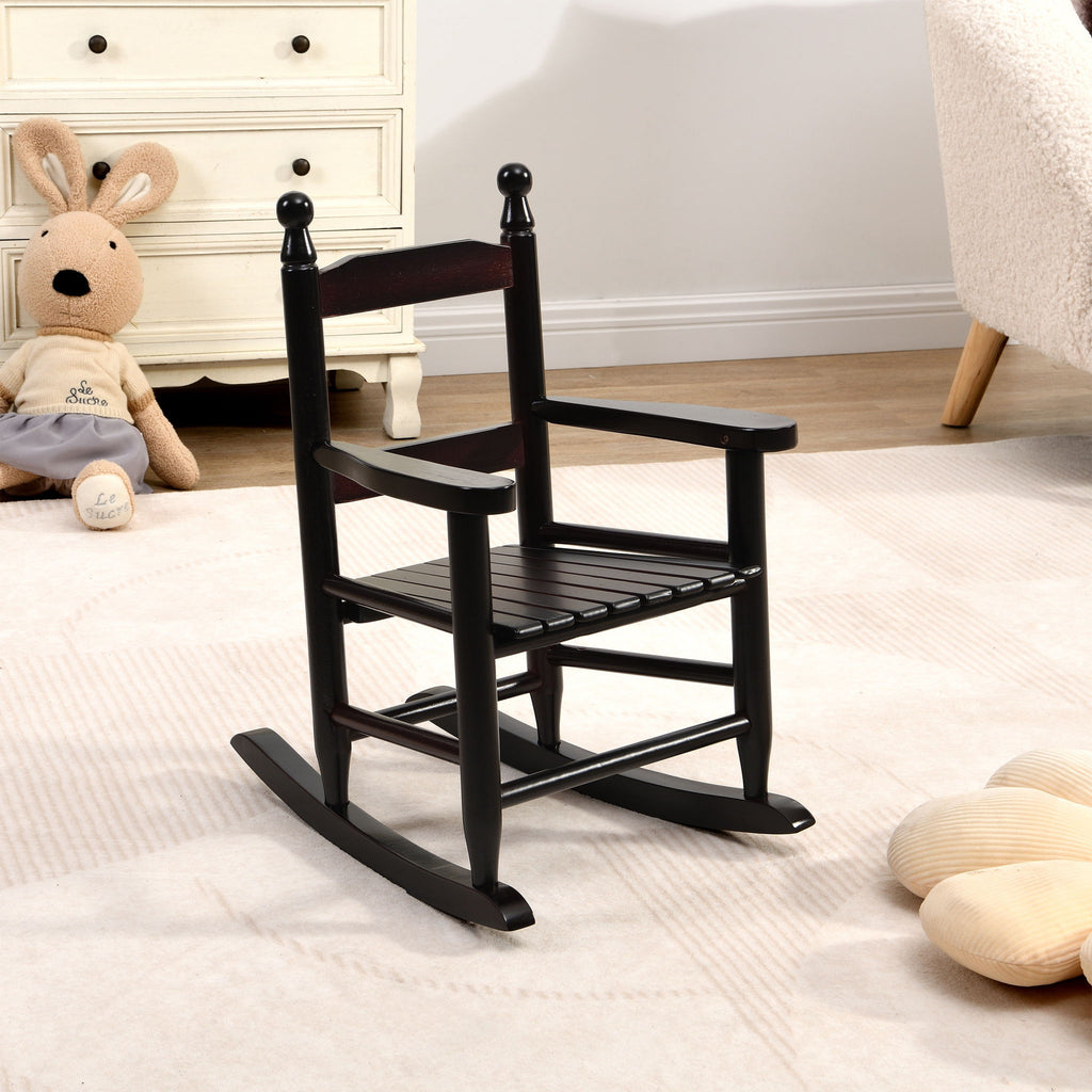 Children's Rocking Chair with Sturdy Populus Wood Frame - Multiple Colors