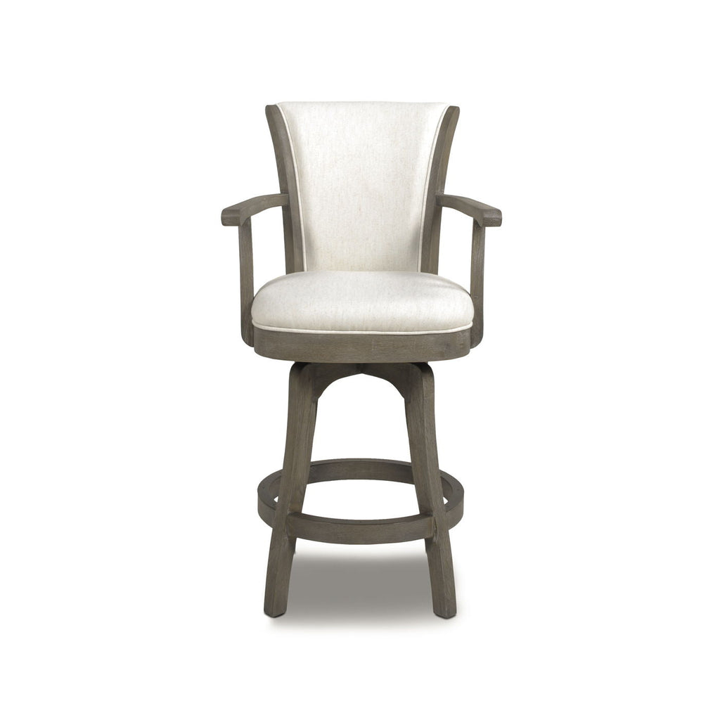 Swivel Counter Height Bar Stool with High Backrest and Solid Hardwood - Multiple Colors