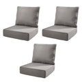 6" Thick Outdoor Chair Cushion Set with Removable Covers - Gray
