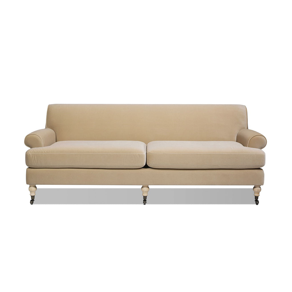 Two Cushion Tightback Sofa with Removable Cushions - Beige or Light Brown