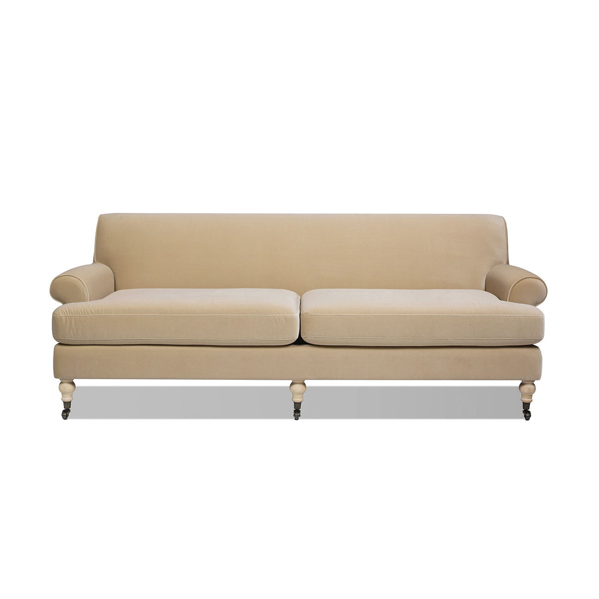 Two Cushion Tightback Sofa with Removable Cushions - Beige or Light Brown