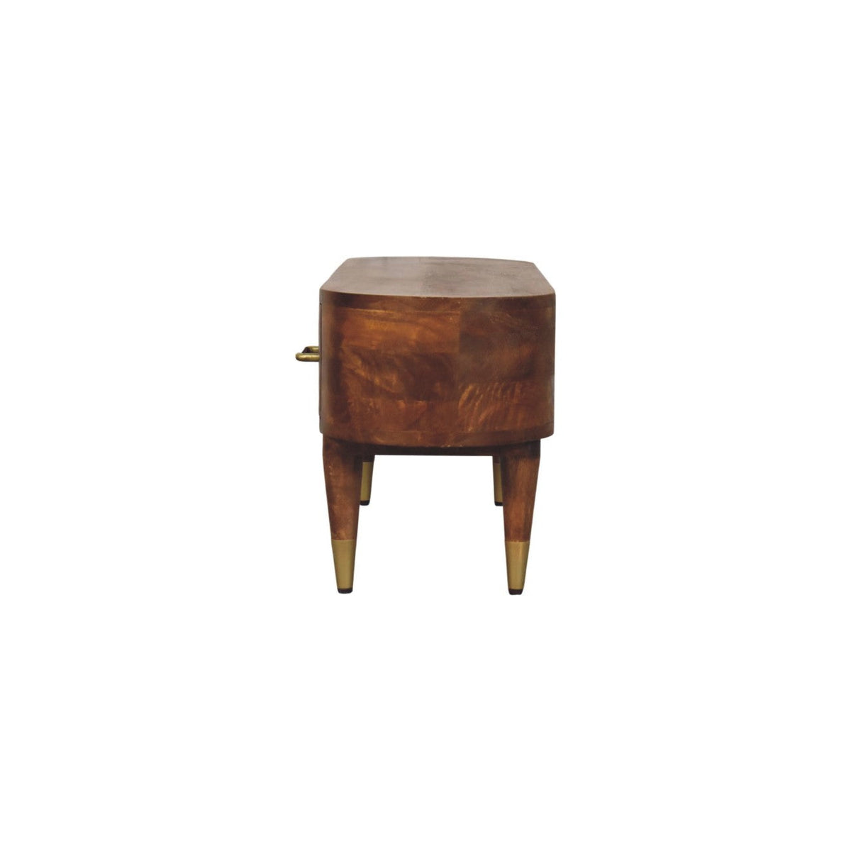Solid Wood Valenza Media Unit with Storage Drawers - Chestnut