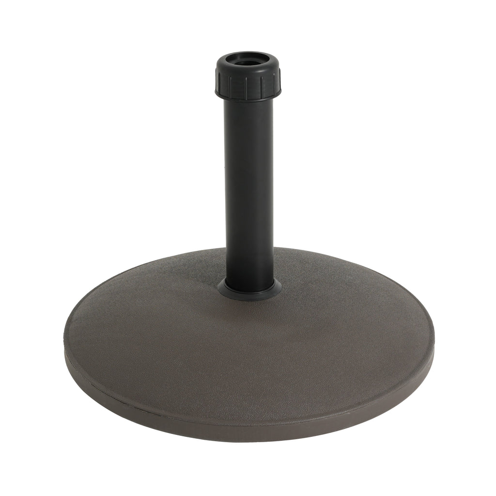 Brown Outdoor Umbrella Base with 35 lb Concrete Core – Stable & Weather Resistant