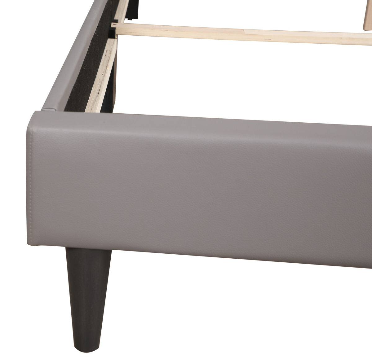 Two Tone Upholstered Bed with Button Tufted Headboard - Multiple Colors