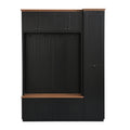 Entryway Hall Tree with Storage Bench and Cabinets – Black or White