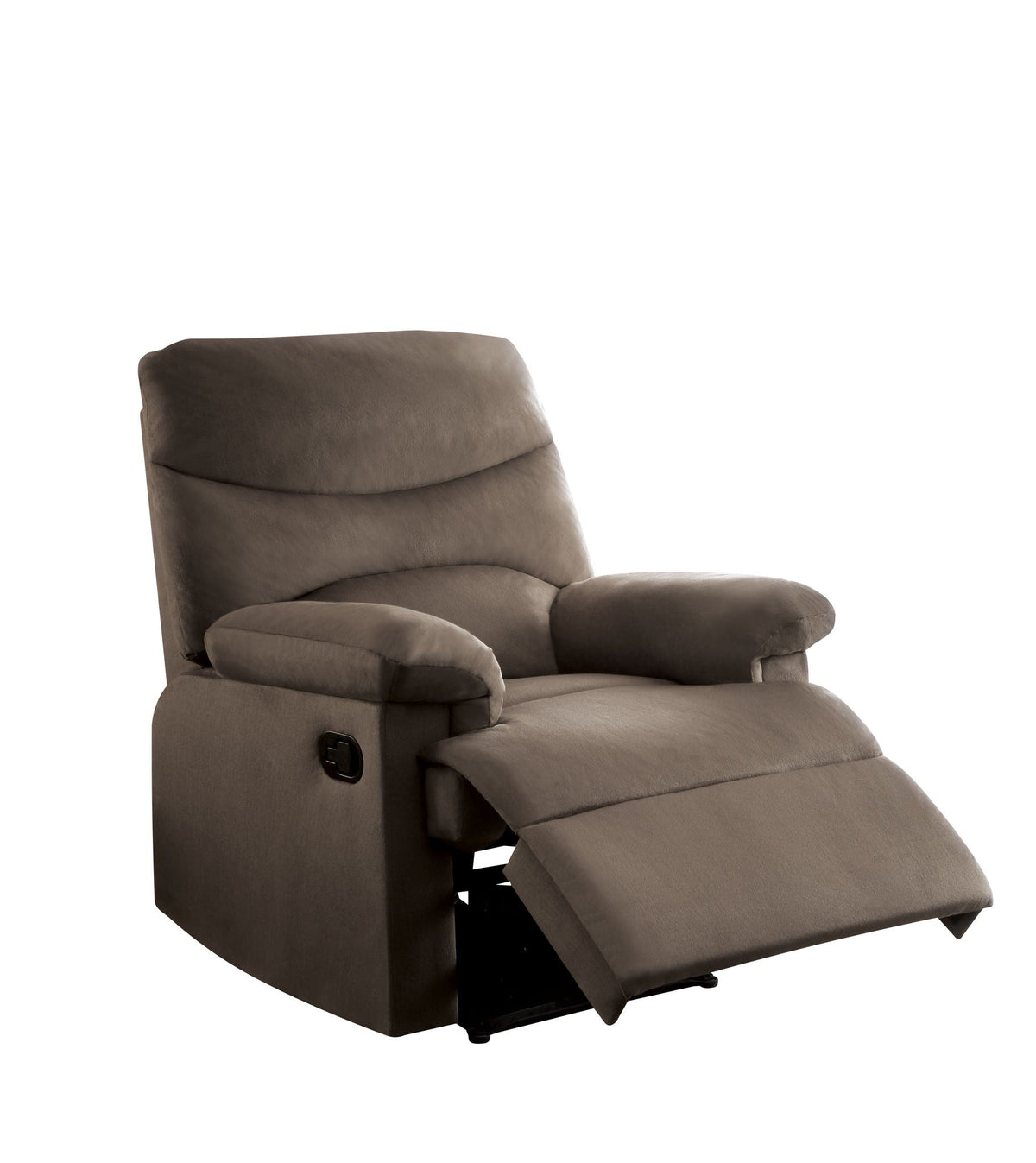 Woven Motion Recliner with Pillow-Top Arms - Available in Dark Brown, Beige, Black, Blue