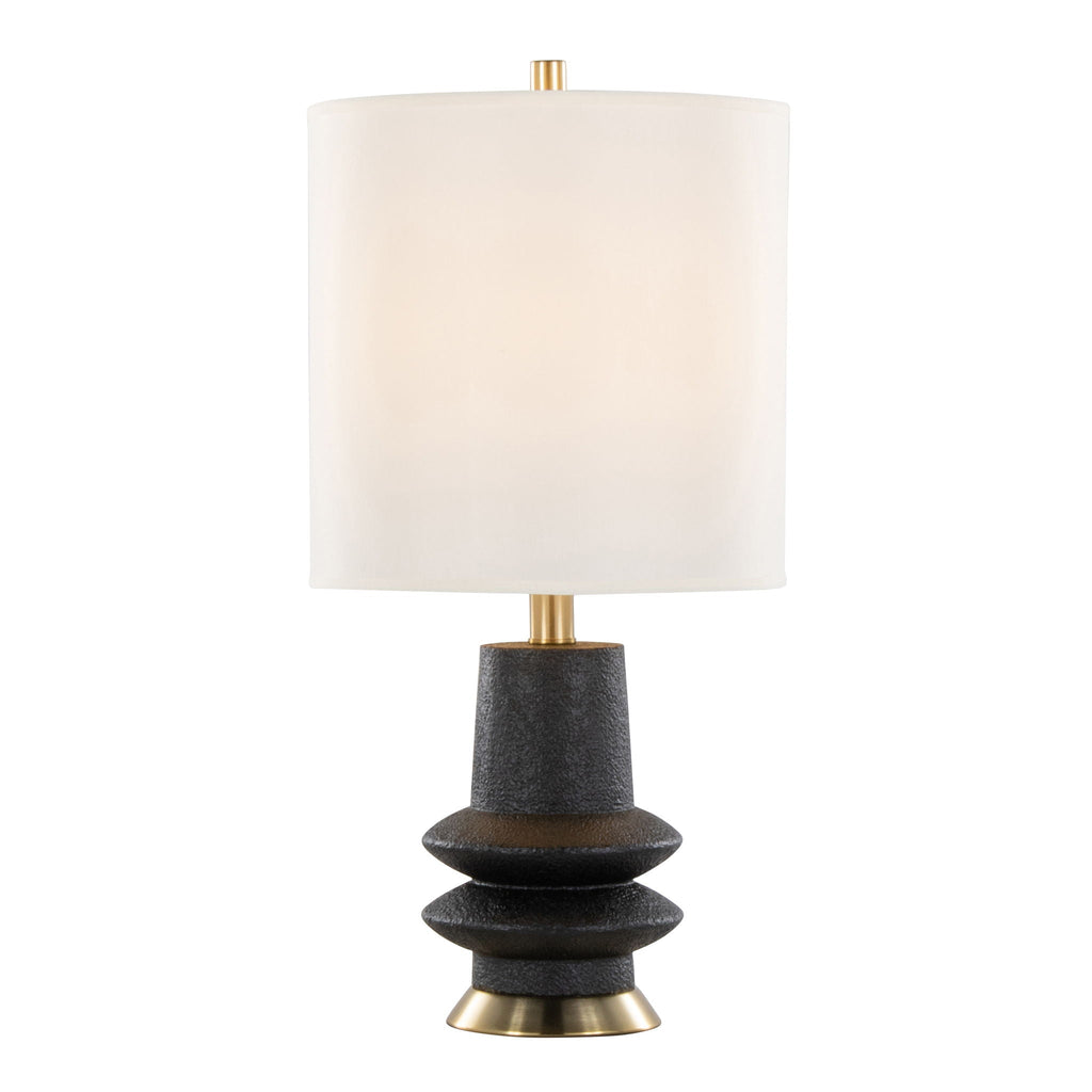 Lloyd Contemporary Table Lamp Set with Matte Finish - Black or Beige