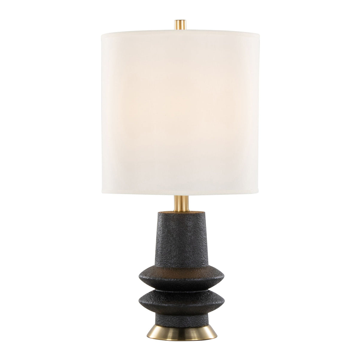 Lloyd Contemporary Table Lamp Set with Matte Finish - Black or Beige